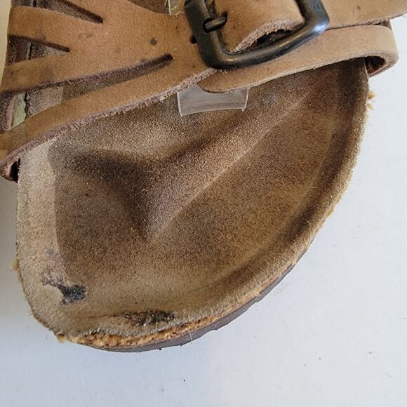 Birkenstock Bali EU 40 Medium/Narrow Tan Brown Ankle Buckle Two Strap Sandals - Picture 5 of 16